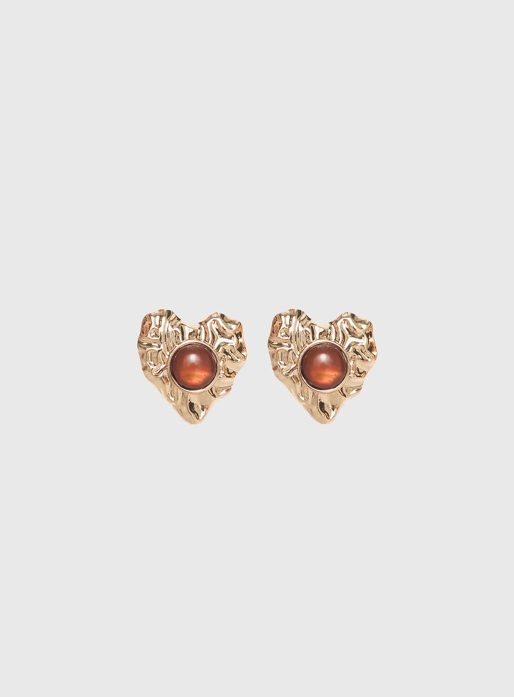 Living Easy Heart Earrings Gold