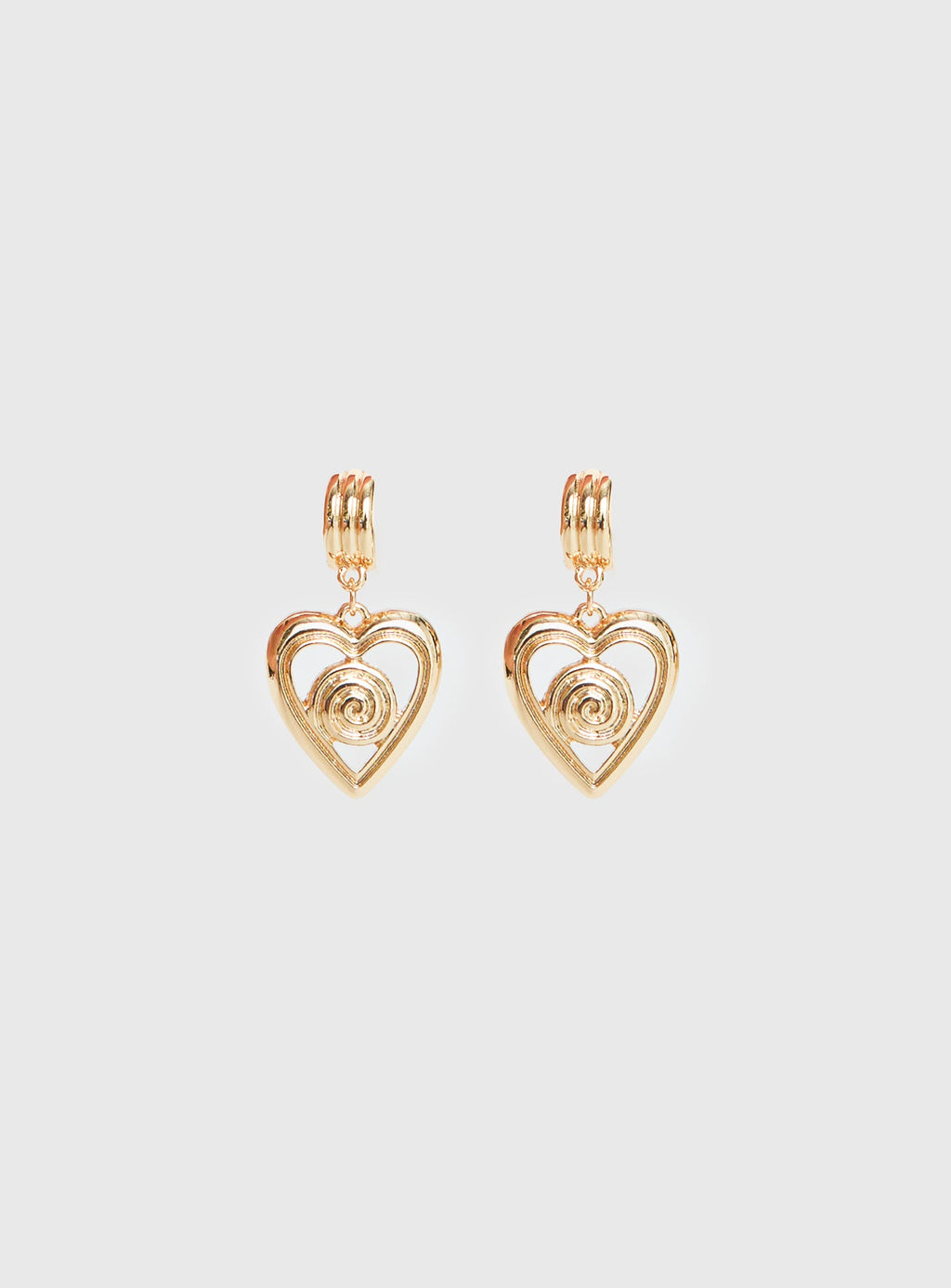 Giabella Heart Earrings Gold