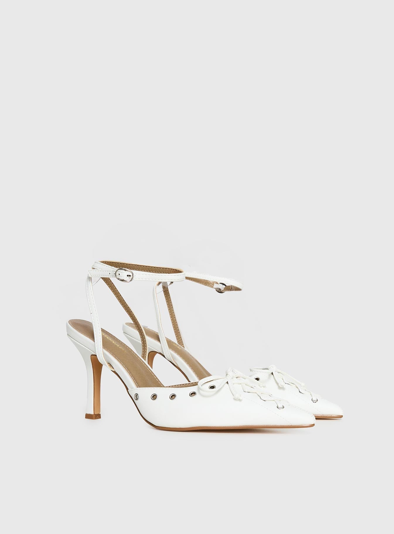 Nilah Pointed Toe Heels White