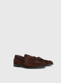 Therapy Albert Faux Suede Loafers Brown