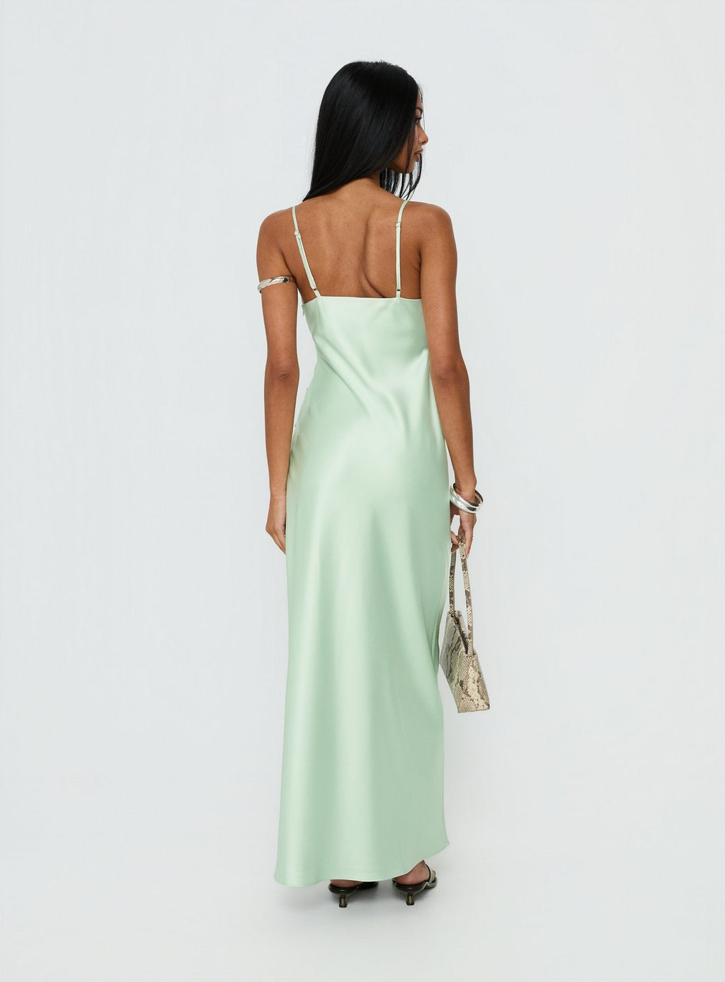 Madelene Lace V Neck Maxi Dress Jelly Mint