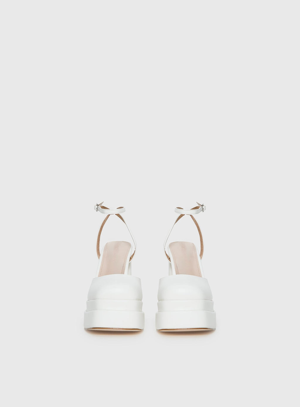 Alto Platform Heels Matte White