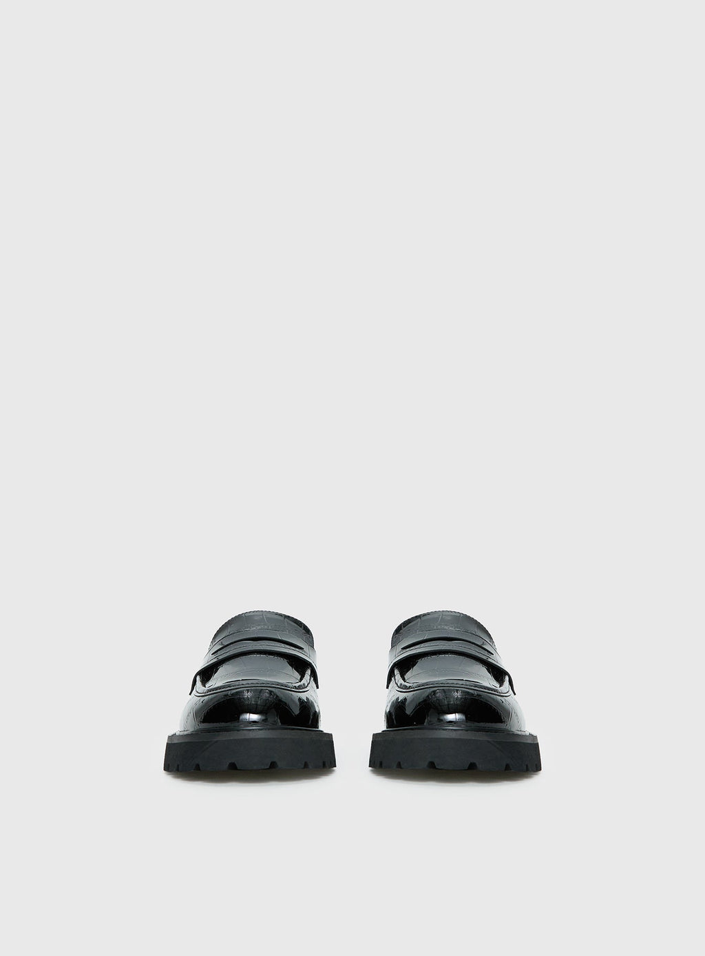 Face The Wind Faux Leather Loafers Black