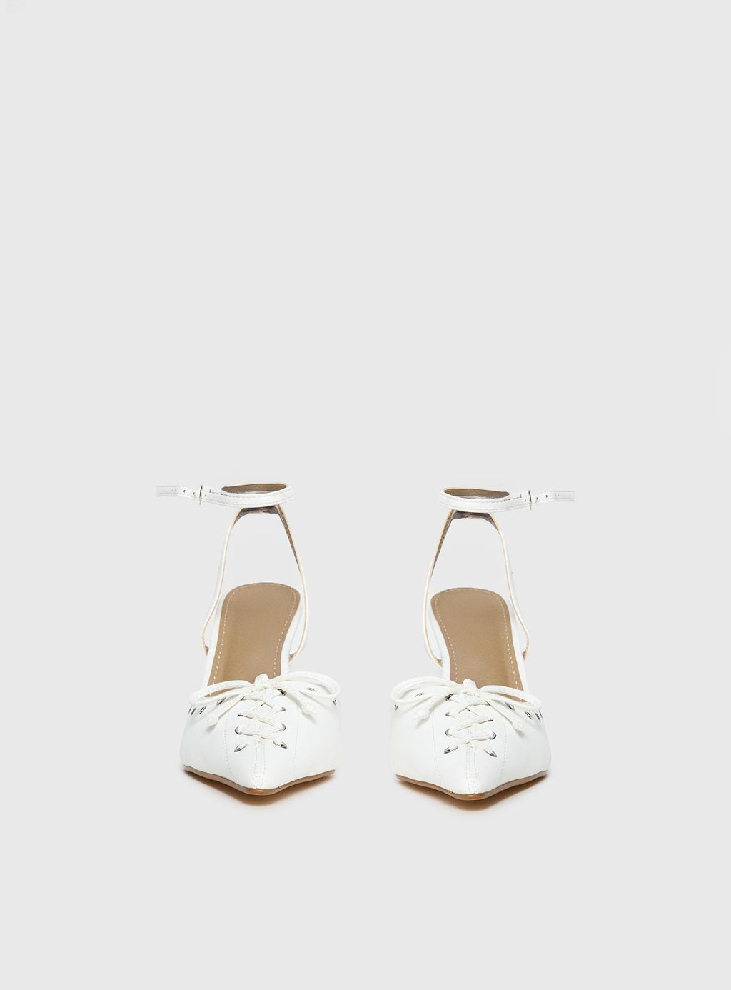 Nilah Pointed Toe Heels White