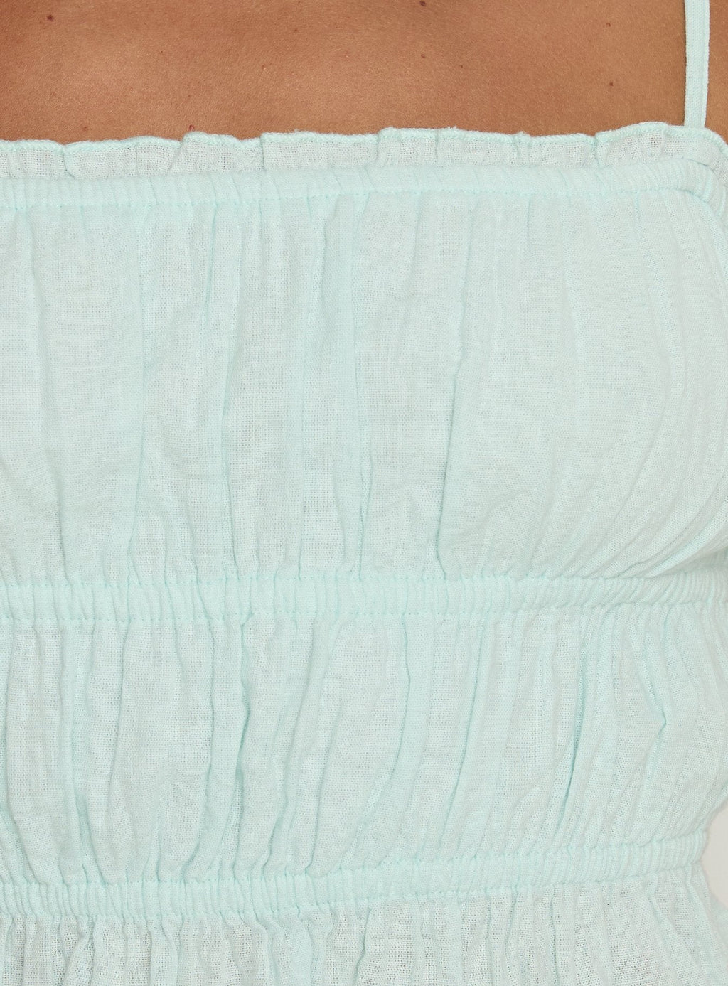 Rosecliff Ruched Longline Top Mint