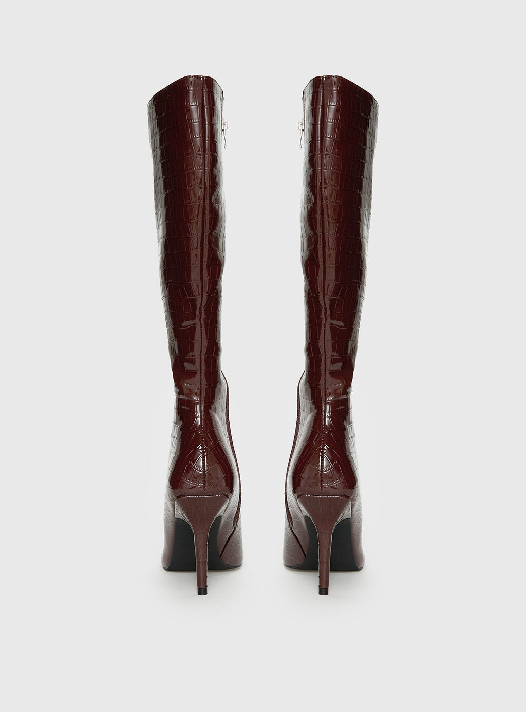Alexx Knee High Boots Burgundy