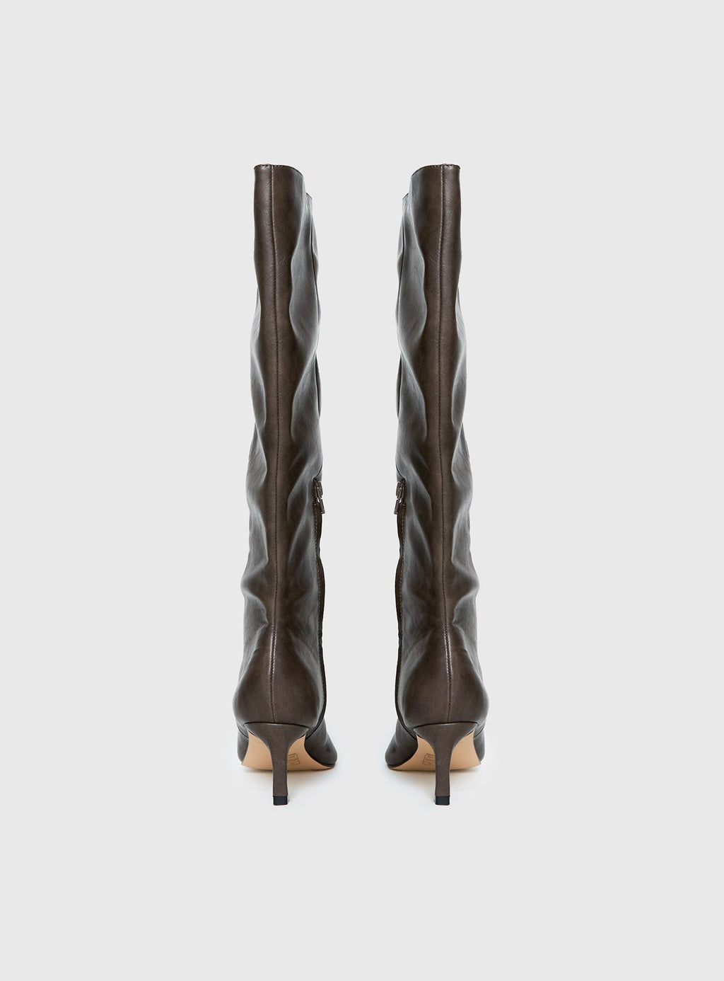Aminah Knee High Boots Charcoal