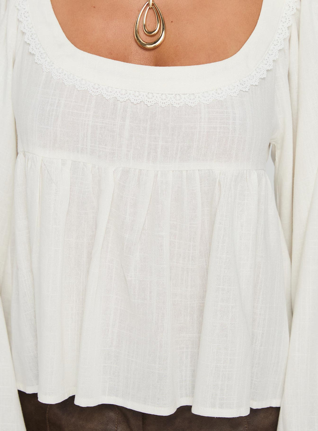 Benjie Long Sleeve Top White