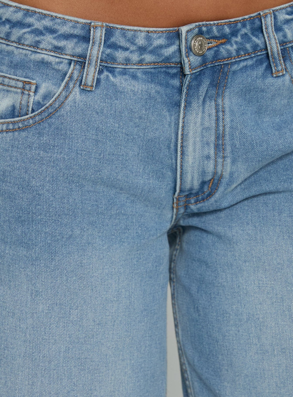 Ramos Low Rise Denim Jeans Bright Blue Wash