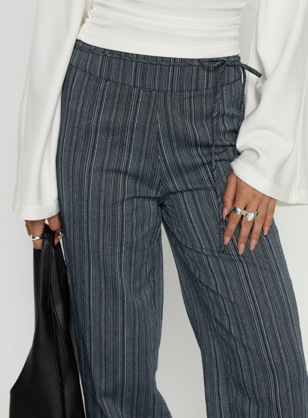 Rush Hours Tie Up Pants Navy