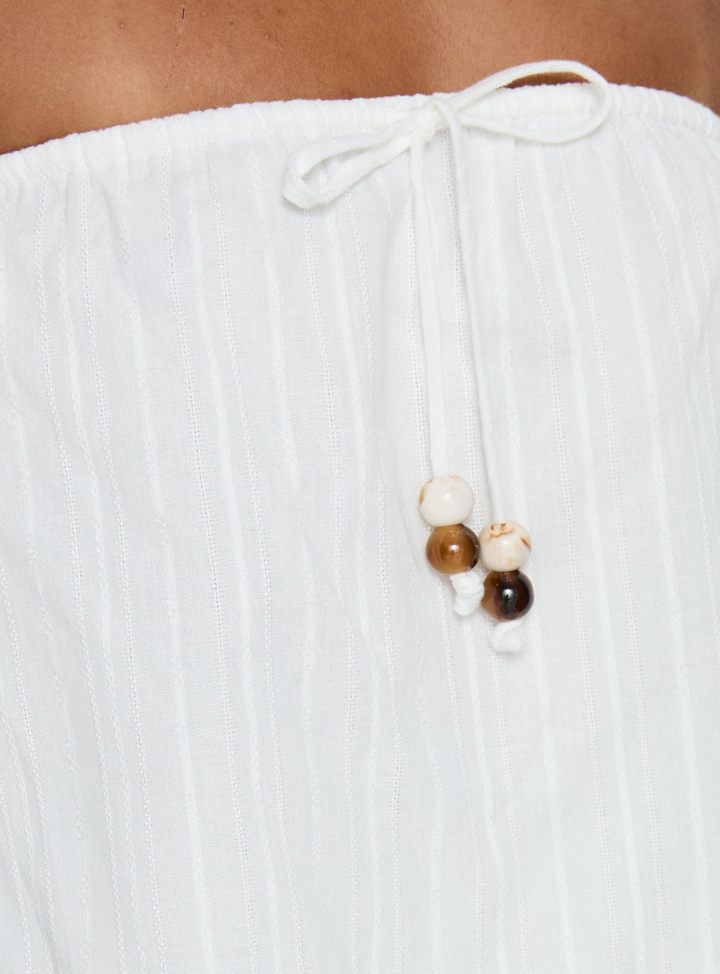 Isafelia Strapless Playsuit Off White