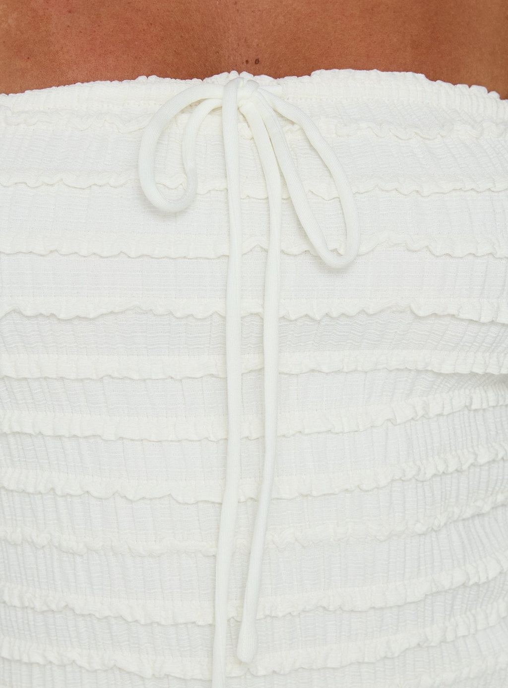 Jaima Textured Strapless Top Cream