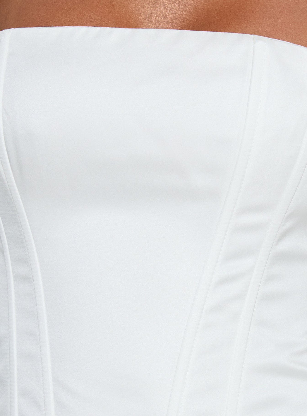 Joslyne Off Shoulder Corset Mini Dress White