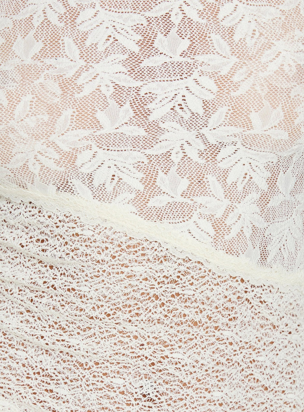 Lirienne Sheer Asymmetrical Top Cream