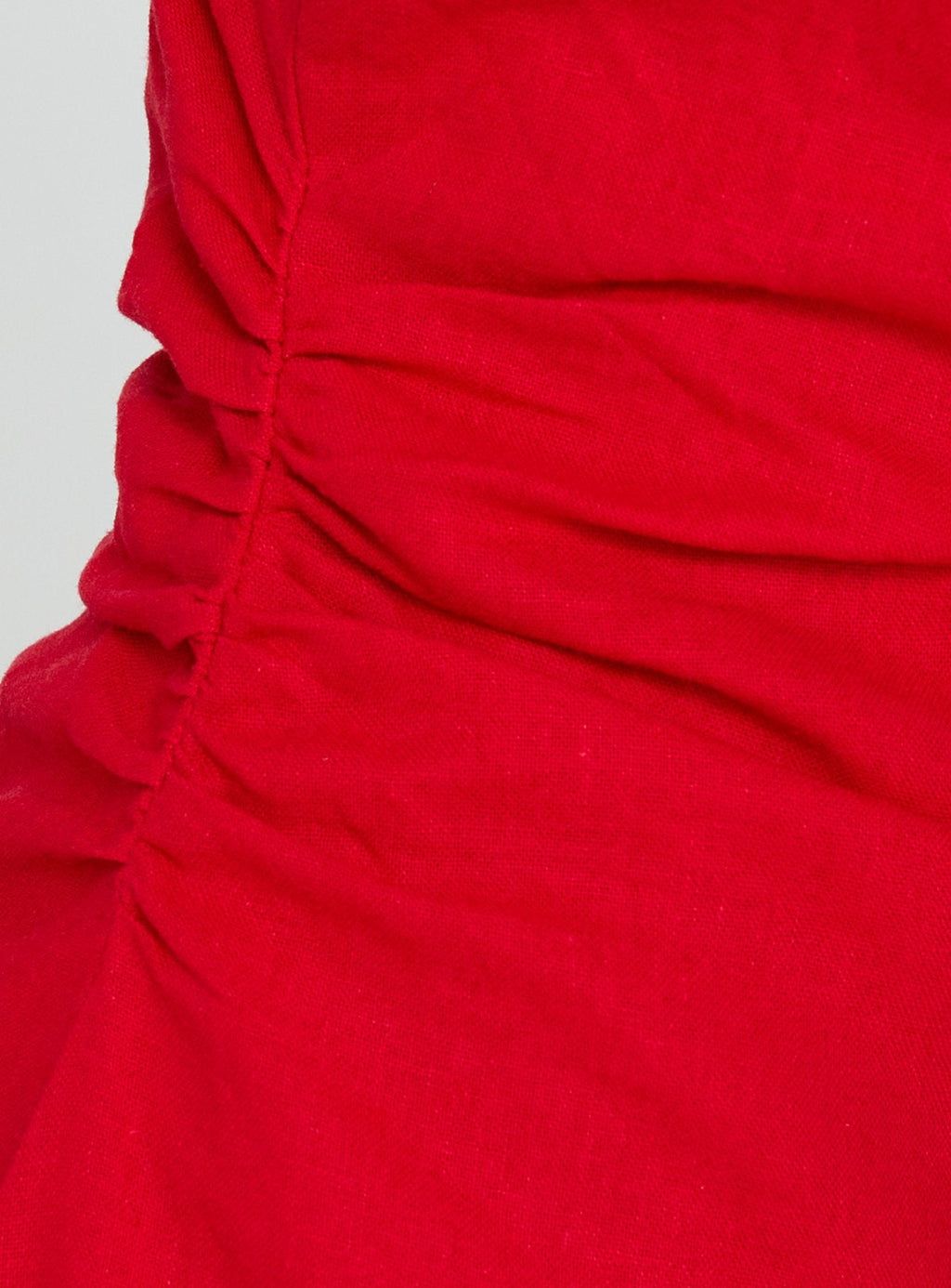 Veara Linen Low Back Tie Detail Playsuit Red