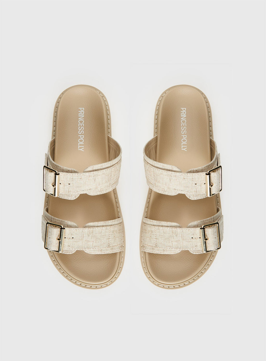 Roxxie Sandals Beige Linen