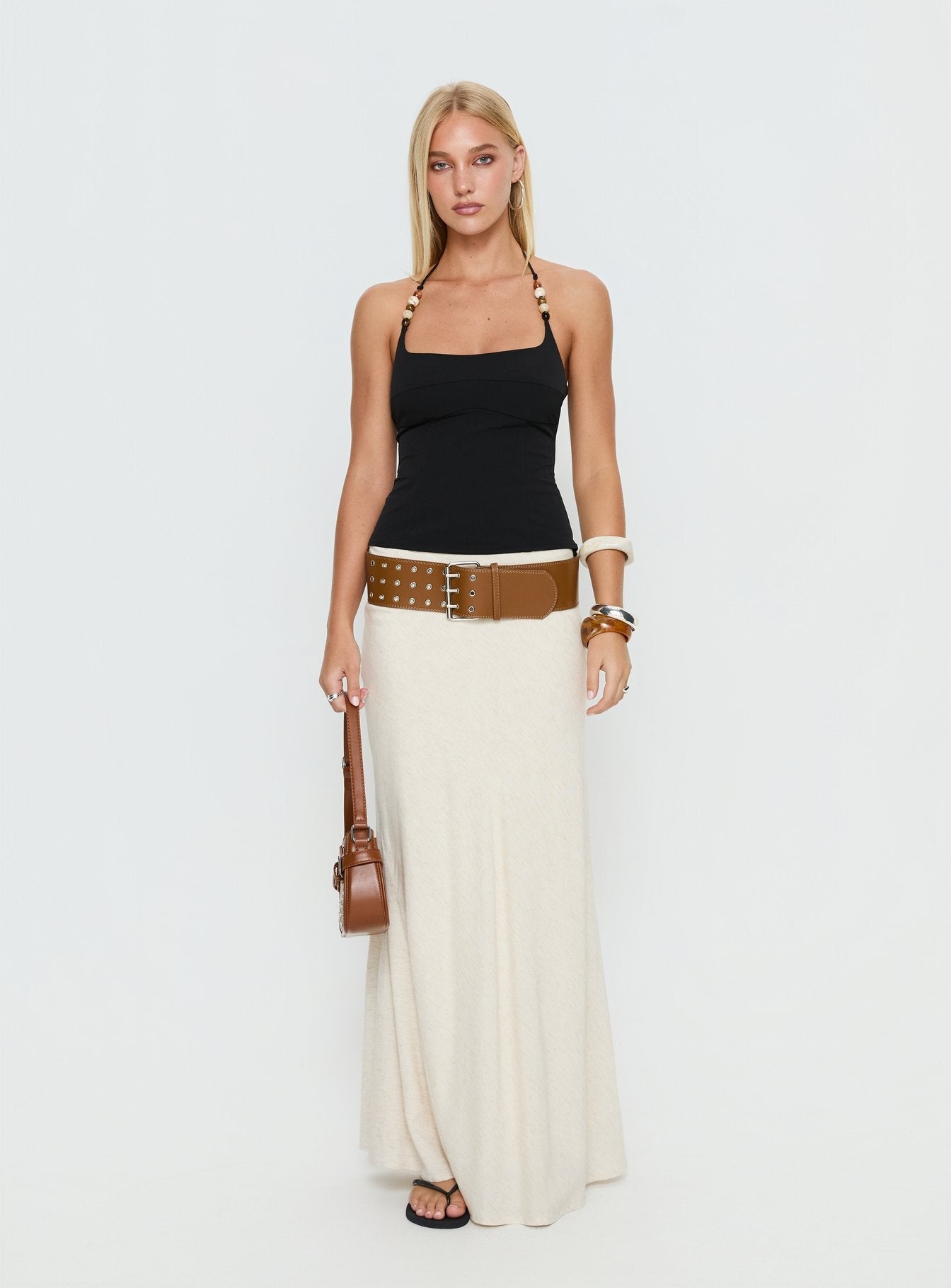 Cherise Bead Detail Top Black