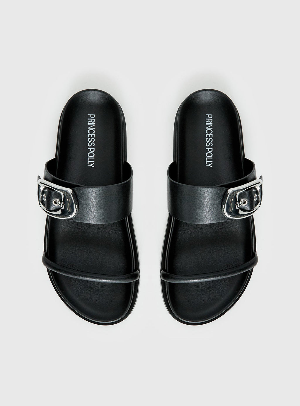 Worth It Buckle Detail Sandals Black