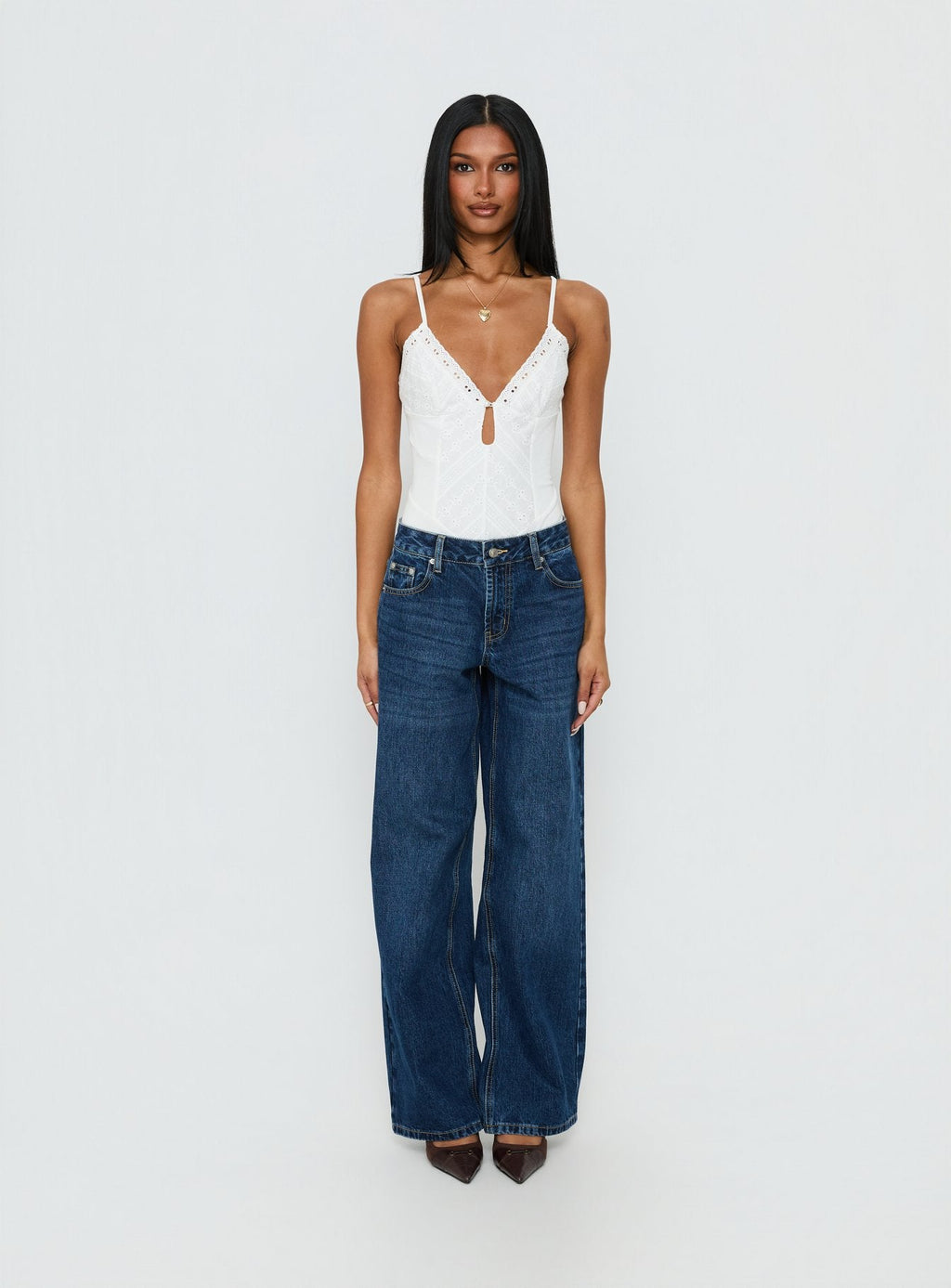 Nerisse Keyhole Bodysuit White