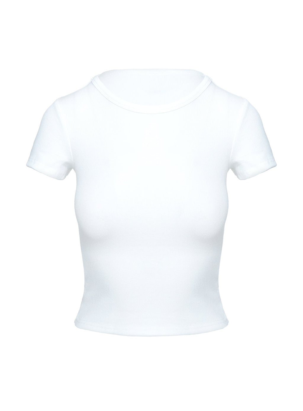 Baseline Scoop Rib Tee White