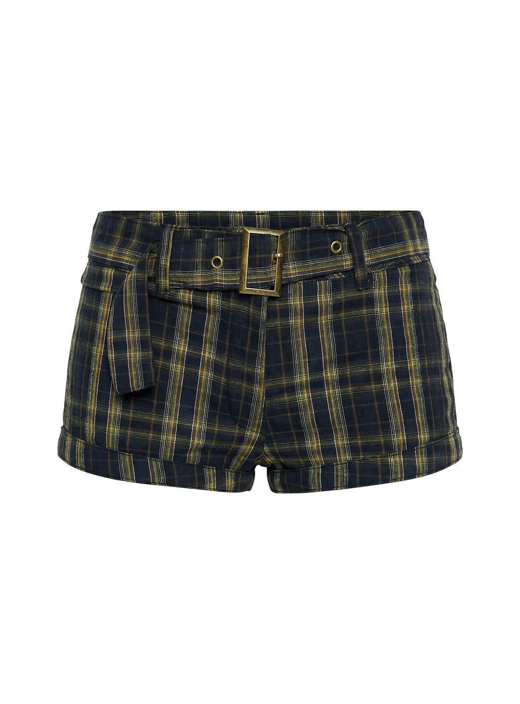 Afterglow Mini Short Navy / Lemon Plaid