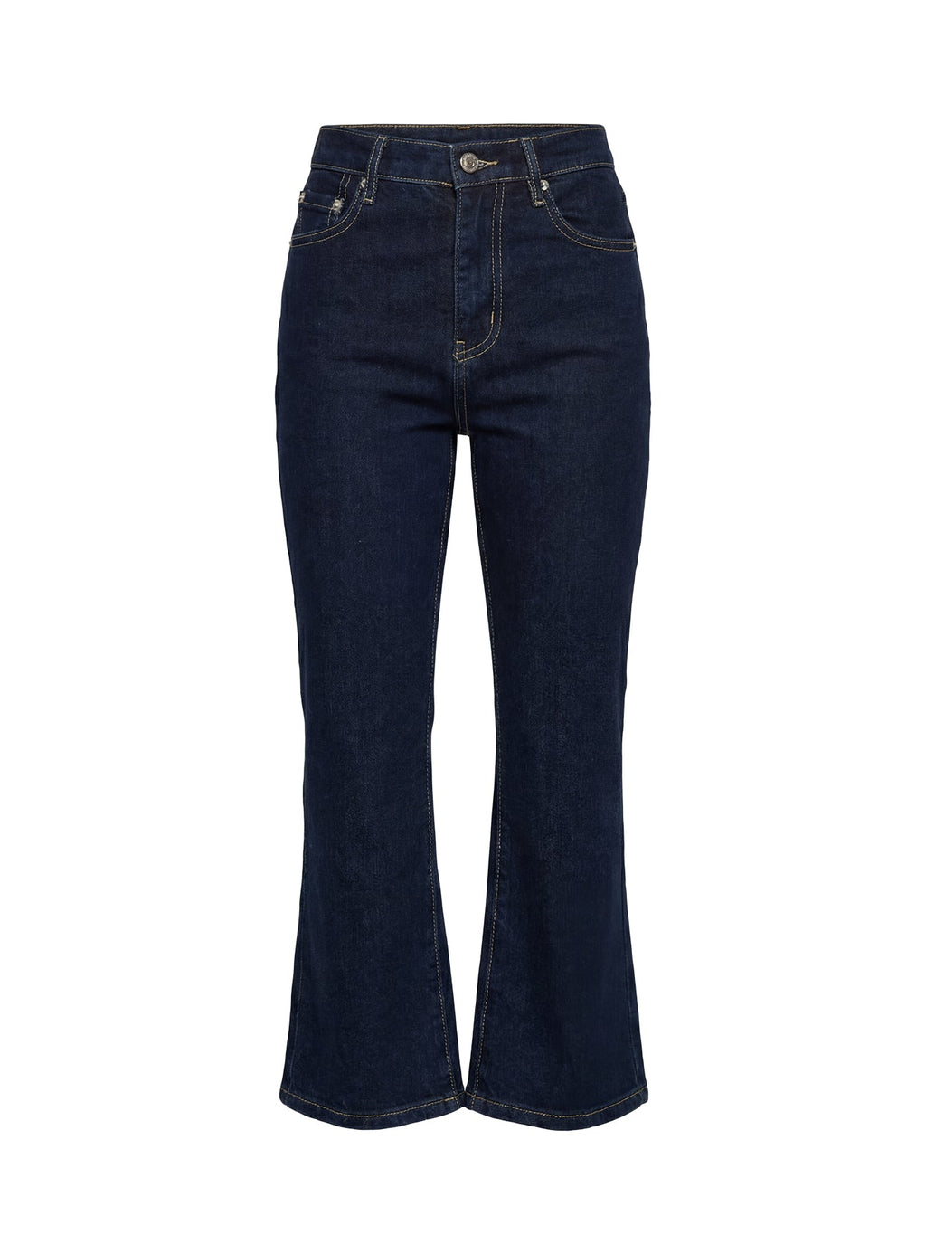 Cindee High Rise Cropped Jeans Raw Indigo