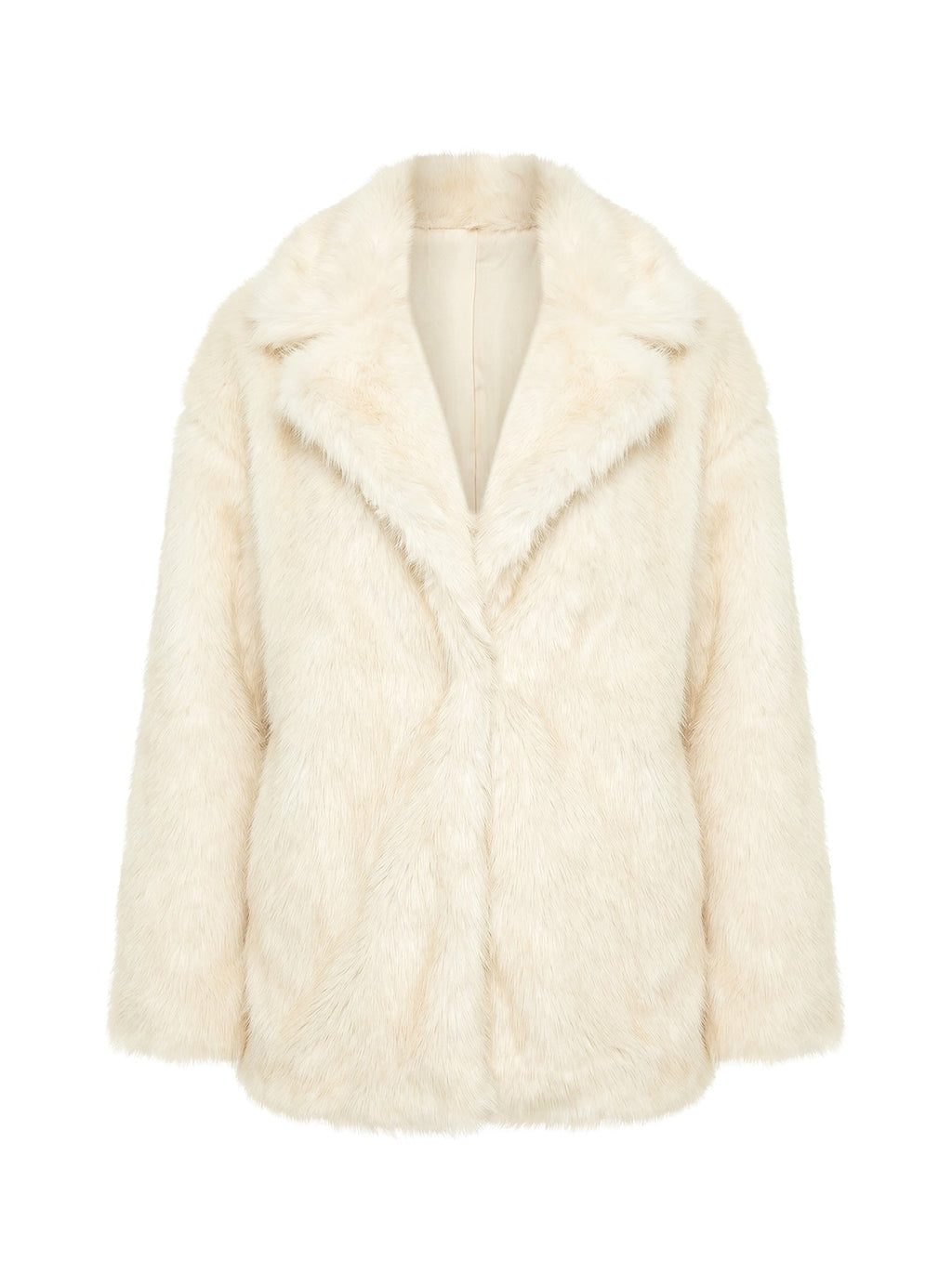 Clova Faux Fur Coat White