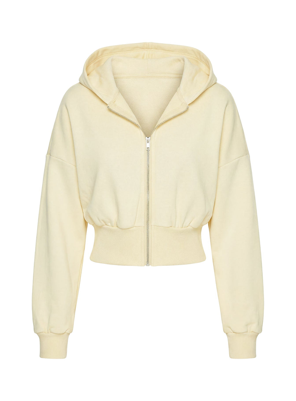 Daytime Cropped Blouson Hoodie Buttercream