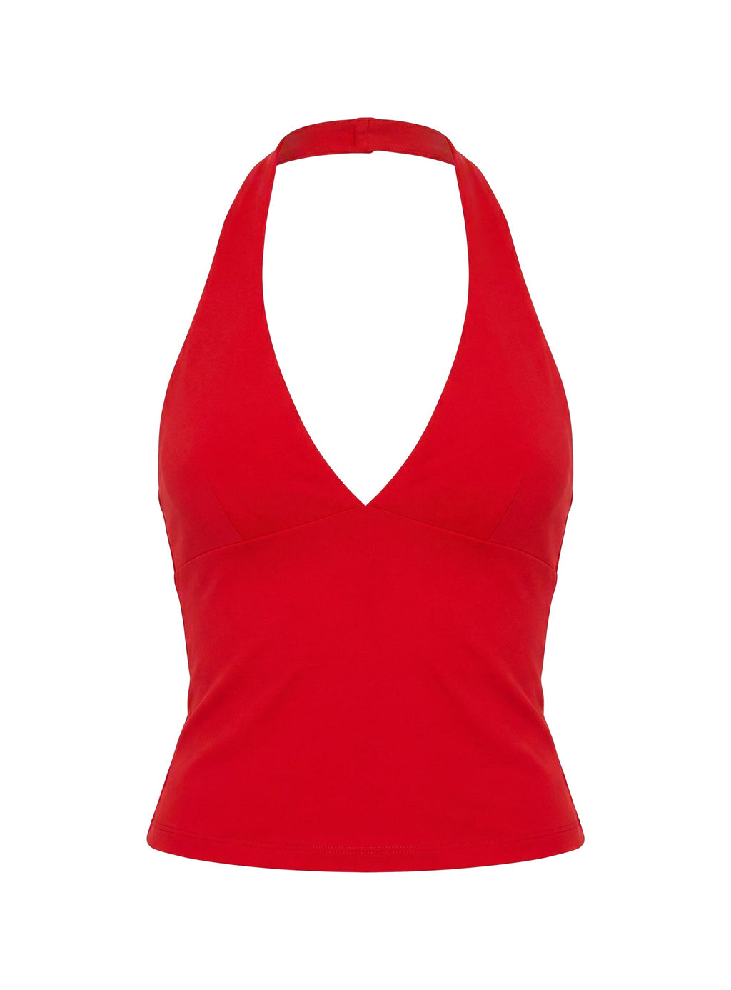 Habitual Active Longline Plunge Neck Tank Top Red