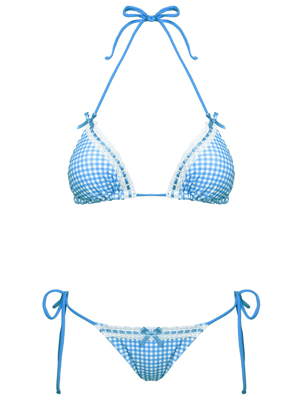 Crispy Bikini Bottoms Blue Gingham