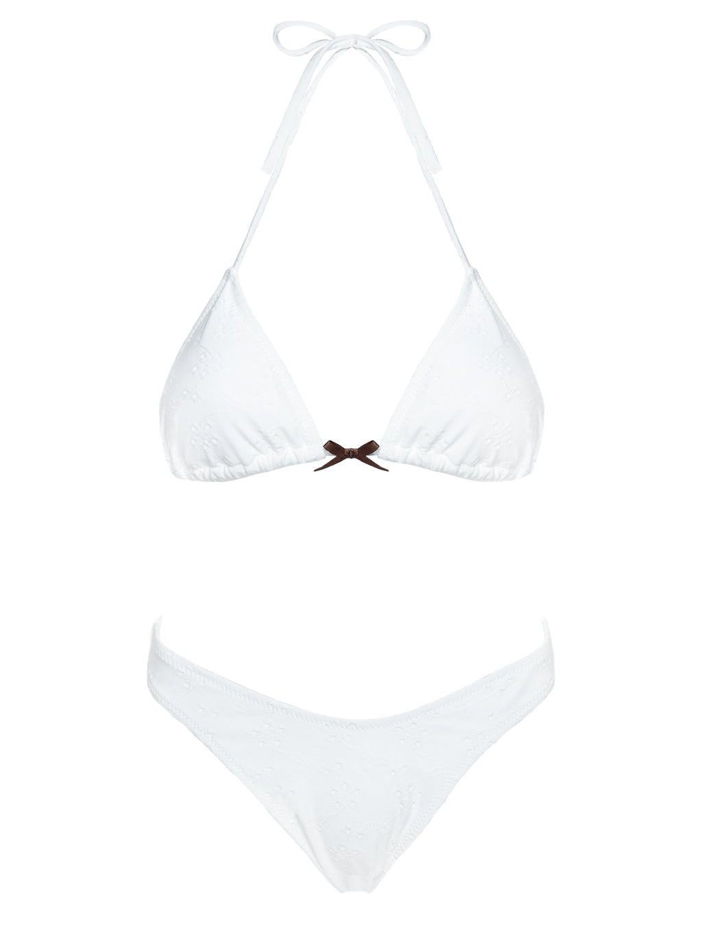 Lucky Bay Anglaise High Side Bikini Bottoms White